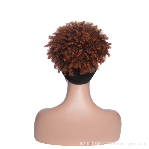 Aishili wholesale wig with headband attached Afro curly headband wigs for black women